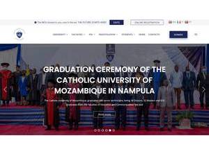 Universidade Católica de Moçambique's official website homepage screenshot