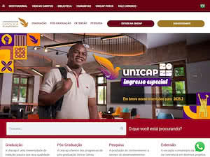 Universidade Católica de Pernambuco's official website homepage screenshot