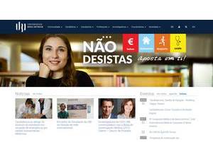 Universidade da Beira Interior's official website homepage screenshot