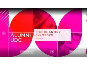 Universidade da Coruña's official website homepage screenshot