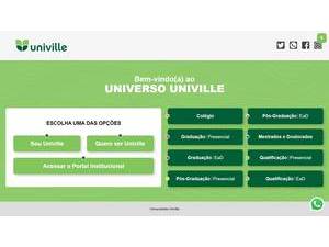 Universidade da Região de Joinville's official website homepage screenshot