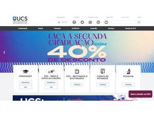 Universidade de Caxias do Sul's official website homepage screenshot