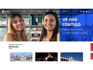 Universidade de Évora's official website homepage screenshot