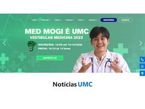 Universidade de Mogi das Cruzes's official website homepage screenshot
