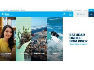 Universidade do Algarve's official website homepage screenshot