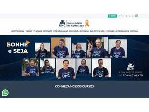 Universidade do Contestado's official website homepage screenshot