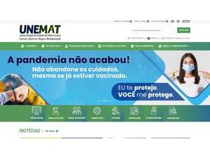 Universidade do Estado de Mato Grosso's official website homepage screenshot