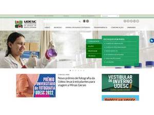 Universidade do Estado de Santa Catarina's official website homepage screenshot