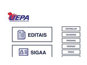 Universidade do Estado do Pará's official website homepage screenshot