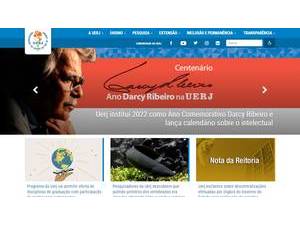 Universidade do Estado do Rio de Janeiro's official website homepage screenshot