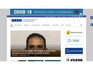 Universidade do Estado do Rio Grande do Norte's official website homepage screenshot