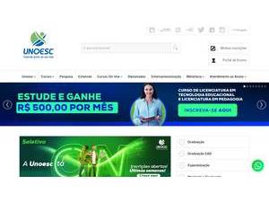Universidade do Oeste de Santa Catarina's official website homepage screenshot