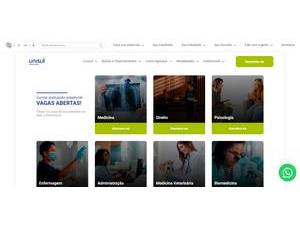 Universidade do Sul de Santa Catarina's official website homepage screenshot