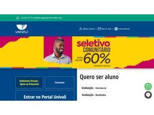 Universidade do Vale do Itajaí's official website homepage screenshot