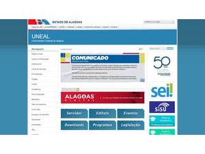 Universidade Estadual de Alagoas's official website homepage screenshot