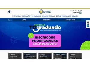 Universidade Estadual do Tocantins's official website homepage screenshot