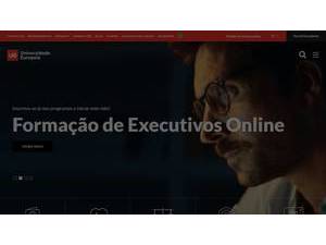 Universidade Europeia's official website homepage screenshot