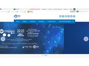 Universidade Federal de Goiás's official website homepage screenshot