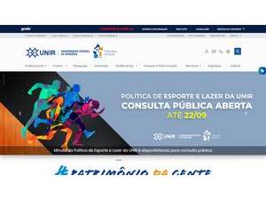 Universidade Federal de Rondônia's official website homepage screenshot