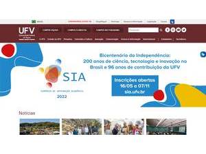 Universidade Federal de Viçosa's official website homepage screenshot