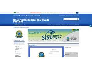 Universidade Federal do Delta do Parnaíba's official website homepage screenshot