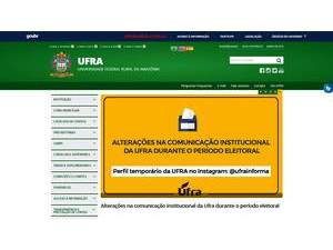 Universidade Federal Rural da Amazônia's official website homepage screenshot