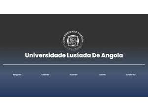 Universidade Lusíada de Angola's official website homepage screenshot