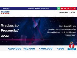 Universidade Nove de Julho's official website homepage screenshot