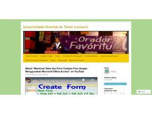 Universidade Oriental Timor Lorosa'e's official website homepage screenshot