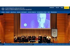 Universita' degli Studi di San Marino's official website homepage screenshot