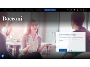 Università Commerciale Luigi Bocconi's official website homepage screenshot