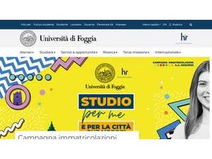 Università degli Studi di Foggia's official website homepage screenshot