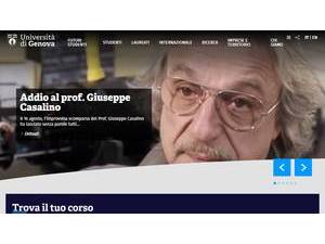 Università degli Studi di Genova's official website homepage screenshot