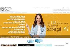 Università degli Studi di Messina's official website homepage screenshot
