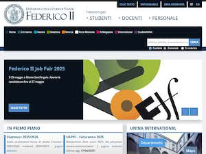 Università degli Studi di Napoli Federico II's official website homepage screenshot