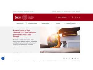 Università degli Studi di Padova's official website homepage screenshot