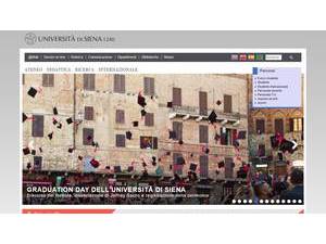 Università degli Studi di Siena's official website homepage screenshot
