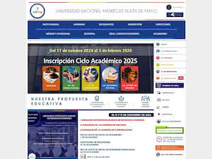 Universitad Nacional de Derechos Humanos Madres de Plaza de Mayo's official website homepage screenshot
