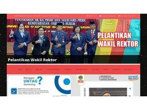Universitas 17 Agustus 1945 Semarang's official website homepage screenshot