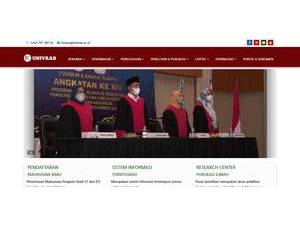 Universitas Abdurrab's official website homepage screenshot