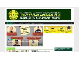 Universitas Achmad Yani's official website homepage screenshot