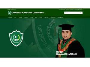 Universitas Al-washliyah Labuhan Batu's official website homepage screenshot