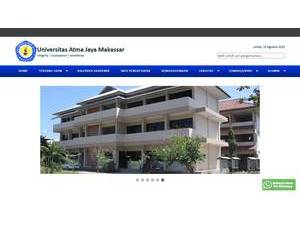 Universitas Atma Jaya Makassar's official website homepage screenshot