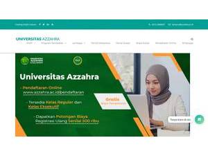 Universitas Azzahra's official website homepage screenshot