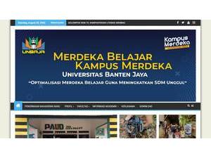 Universitas Banten Jaya's official website homepage screenshot