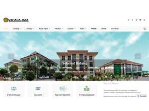 Universitas Bhayangkara Jakarta Raya's official website homepage screenshot