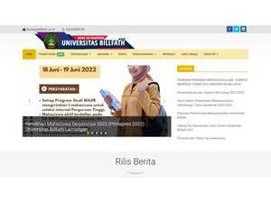 Universitas Billfath's official website homepage screenshot