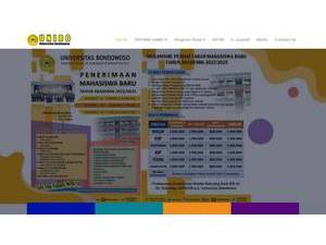 Universitas Bondowoso's official website homepage screenshot