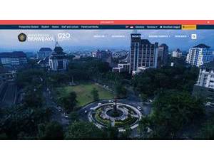 Universitas Brawijaya's official website homepage screenshot