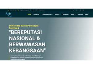 Universitas Buana Perjuangan Karawang's official website homepage screenshot